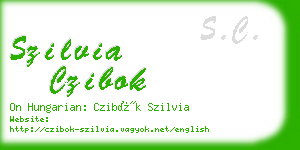 szilvia czibok business card